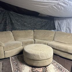 Recliner Couch With Ottoman Good Condition Clean We Sell All The Time Delivery $40 Local
