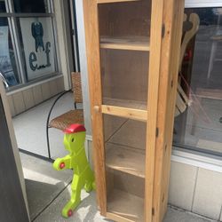 Pine Glass Front Cabinet/Lightweight