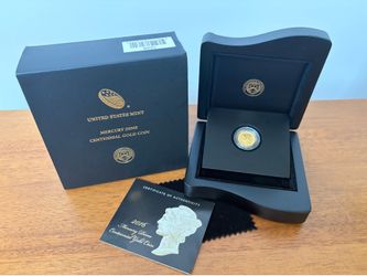 2016-W 1/10 oz Gold Mercury Dime coin Centennial
