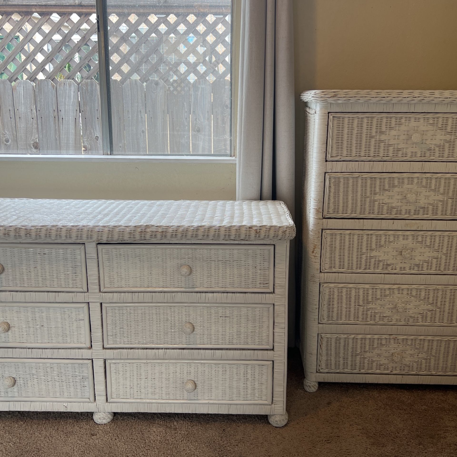 FREE White Wicker Dressers for Sale in Long Beach, CA OfferUp