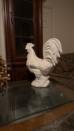 Big white porcelain chicken