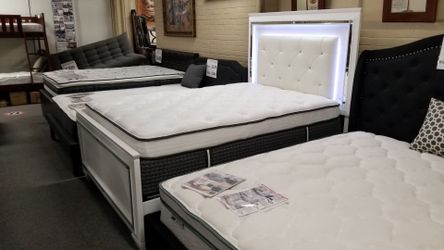 Brand new white LED full bedframe