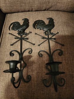Black metal rooster scones