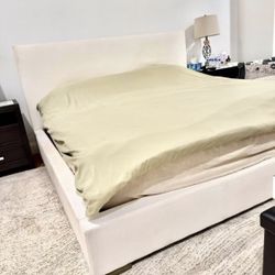 Restoration Hardware king bed - Cream