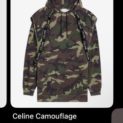 Celine camouflage flocking hoodie
