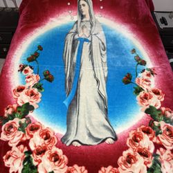 Virgin Mary Mink Blanket