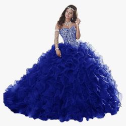 Royal Blue Ball Gown Size 4