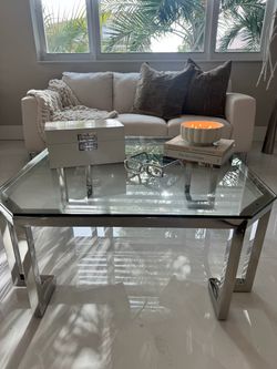 Chrome coffee table