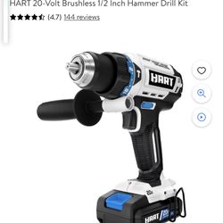 Hart  Cordless 20 V Impact Hammer Drill Kit