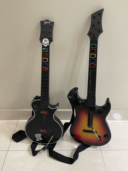 2 Guitar Hero Guitars PlayStation 3 Gibson Les Paul Guitar/Sunburst Red Octane For PS3