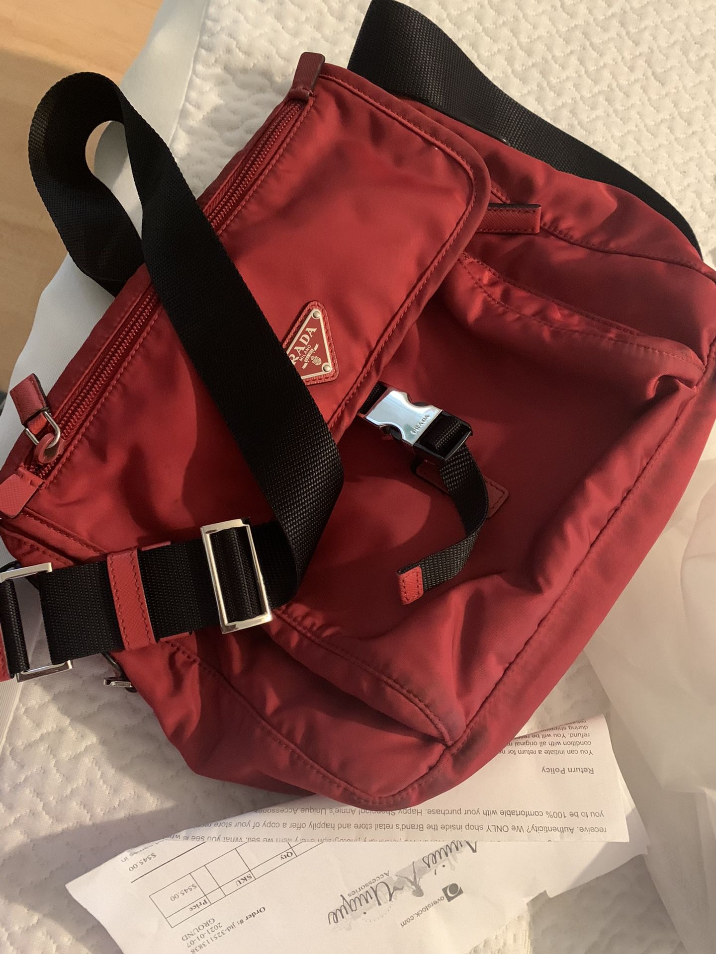 Red Prada Authentic Crossbody Bag