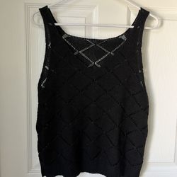 knitte tank tops for women solid color vest sexy sleeveless shirt hollow out pullover