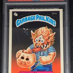 1986 Topps Garbage Pail Kids Series 5 MICHAEL MUTANT #201a PSA 8 NM-MT