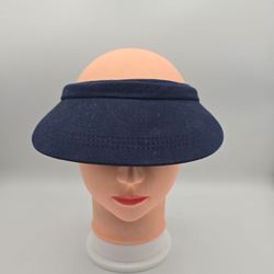 Women's Unbranded Navy Blue Cotton Golf Sun Visor. 2