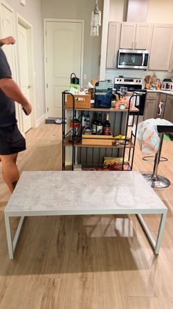 Modern Coffee Table with Metal Frame