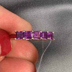 Zambian Amethyst Ring Size 6