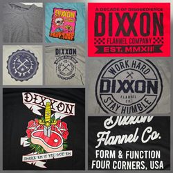 Dixxon Flannel Co Shirts Lot Of 7 3XL T-Shirts And 1 Thermal Long Sleeve 