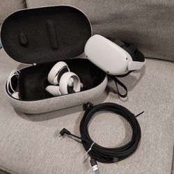 Meta Quest 2 / Oculus VR Headset + Elite Strap + 12ft Link Cable