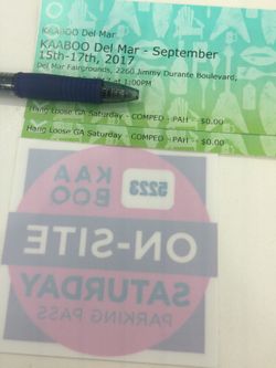 2 KAABOO Hang Loose GA Saturday Admission