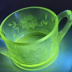 Vintage Manganese Glass Sugar Bowl