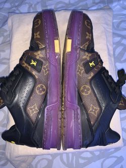 Louis Vuitton LV Trainer Metallic Purple Sneakers w/ Tags - Purple