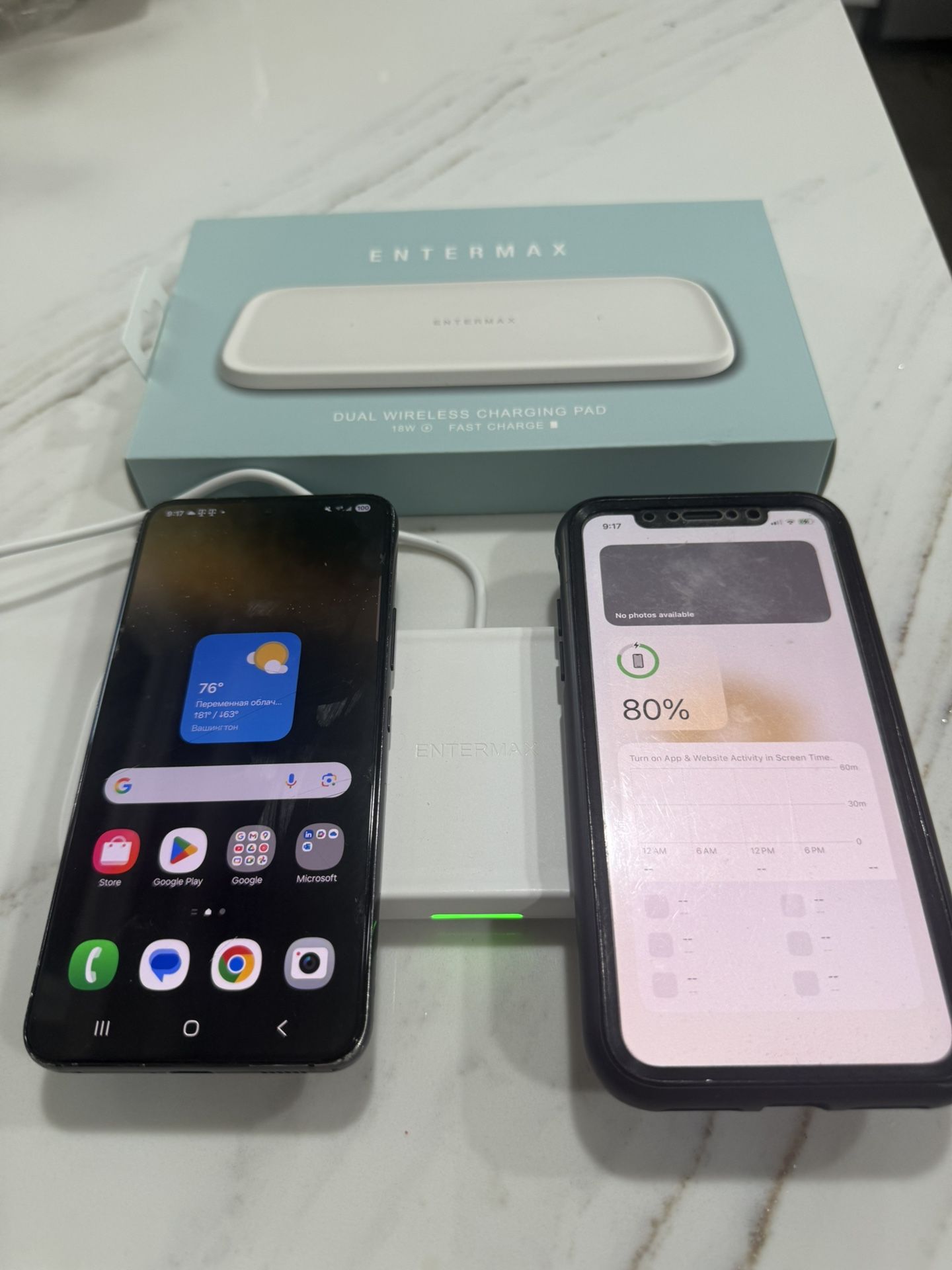 π₯ New Wireless Charger β Entermax Dual 18W, Sealed Box!