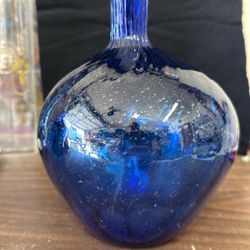 Cobalt Bleu Hand Blown Vase