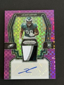 Jalen Carter 2023 Panini Prism RC Patch Auto Purple Power #RPA-JC #ed 16/49
