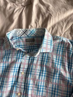 Thomas Dean Plaid Button-Down Shirt XXL