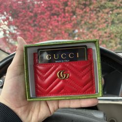 Red Gucci Card Holder 