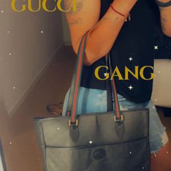 Authentic Vintage Gucci Big Tote Bag 