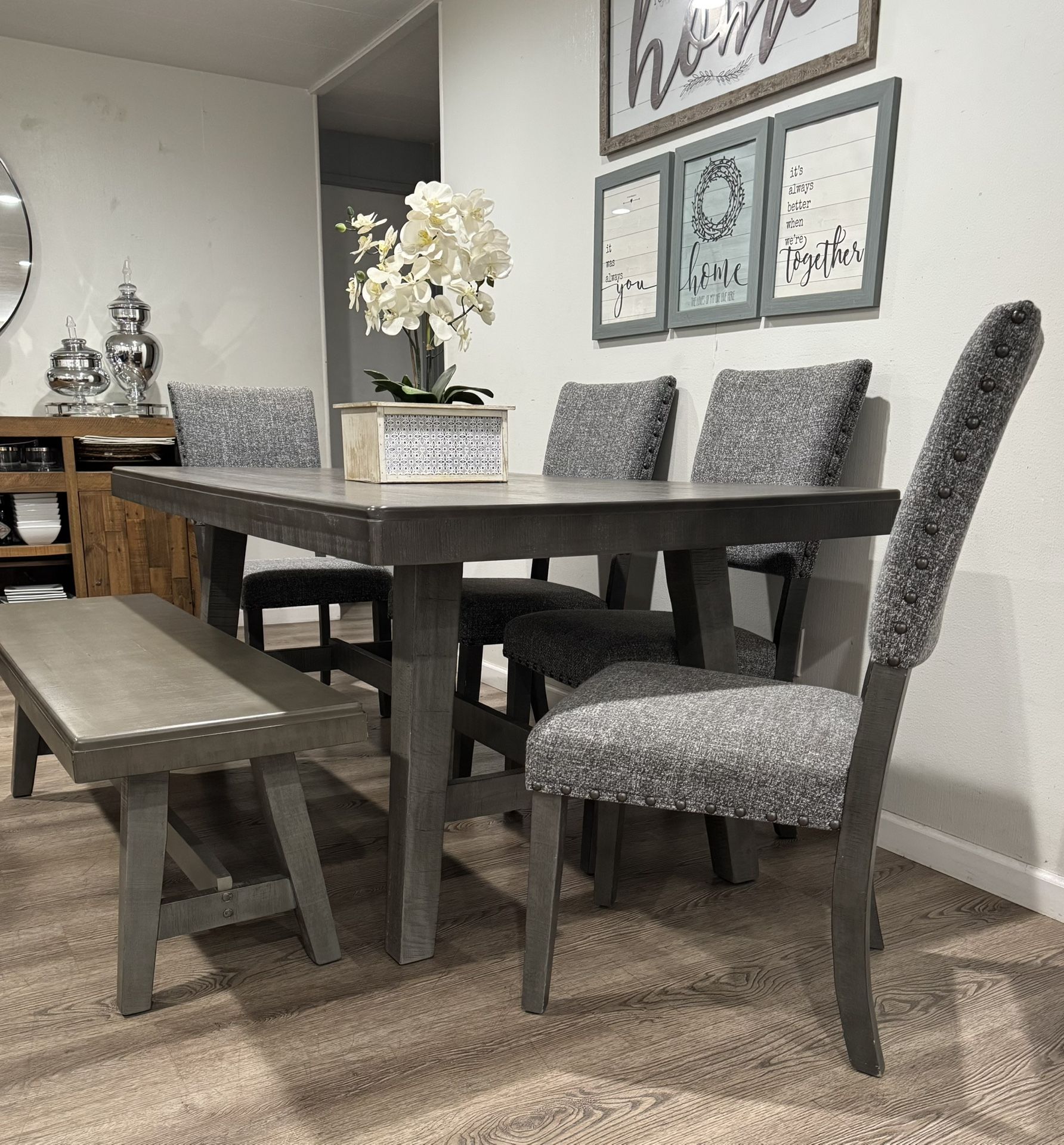 Gray Dining Table Comedor Gris