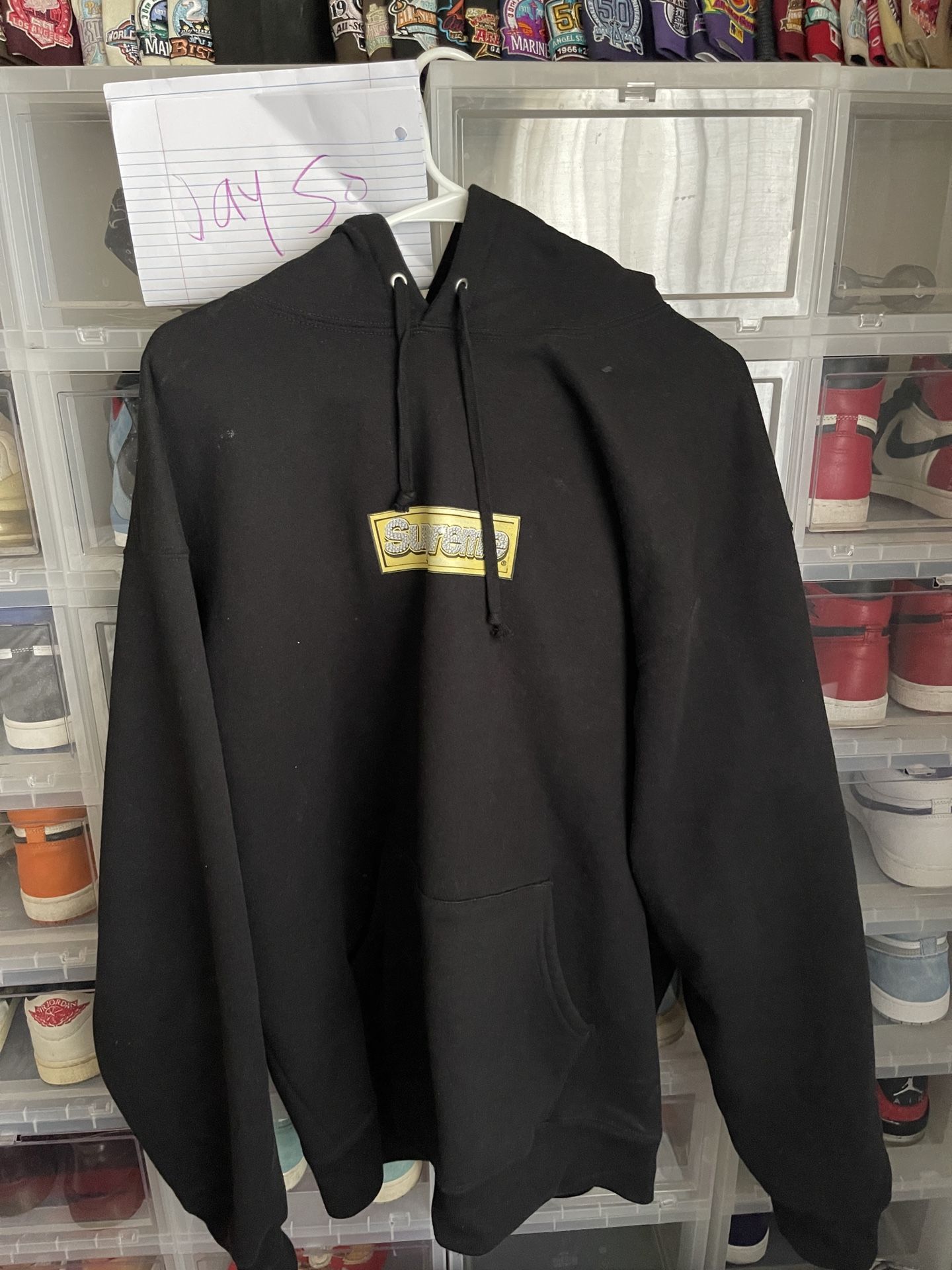 Supreme Bling Box Logo Hooded Sweatshirt