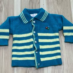 Vintage Striped Yellow and Blue Sweater Toddler 2T