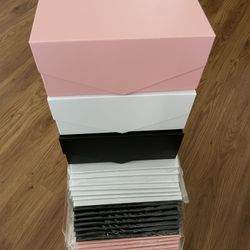 New 3 Boxes Valentines Gift wrapping Box With Magnetic Lid 7.8*7*3.2