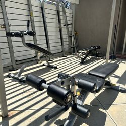 Workout Benches And Rack Set