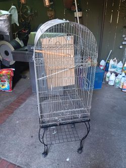 Large Dome Top Bird Cage on Stand