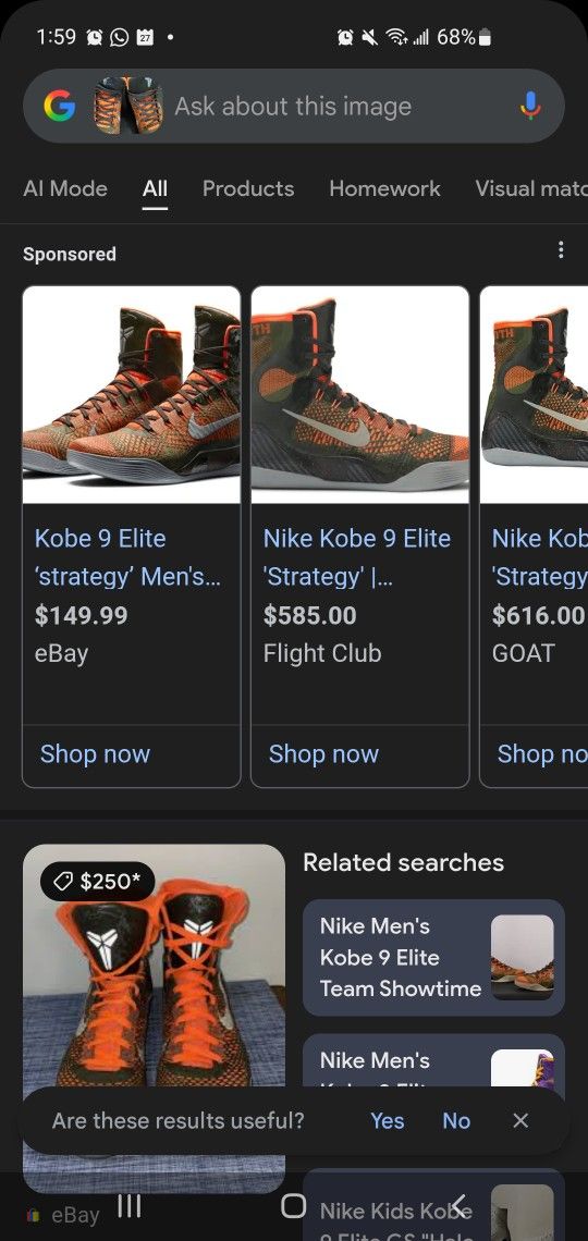 Kobe 9 Elite No Sole No Box 100