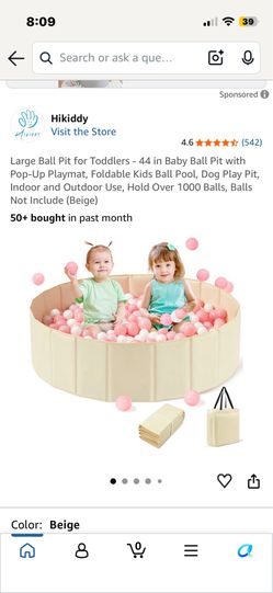 Hikiddy Large Ball Pit For Toddlers