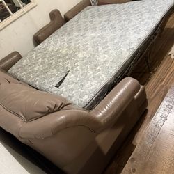 Leather Pullout Couch 