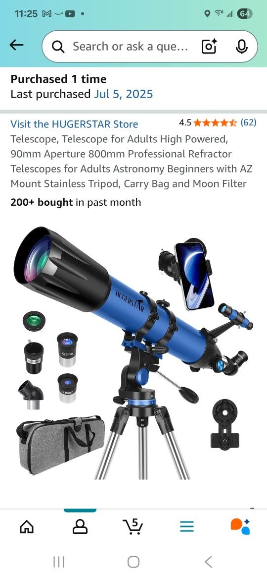 ADULT TELESCOPE 90MM x 800MM