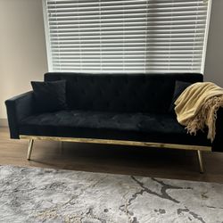 Beautiful Velvet Couch/futon/bed 