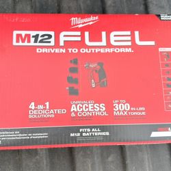 M12 FUEL 12V Lithium-Ion Brushless Cordless 4-in-1 Installation 3/8 in. Drill Driver Kit with 4-Tool Heads