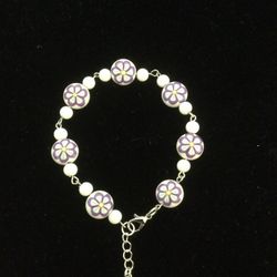 FLOWERS BRACELET 🌺,  NEW, HANDMADE 