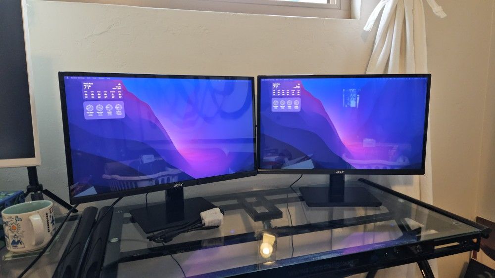 2x Acer 23-inch Widescreen LCD Monitors