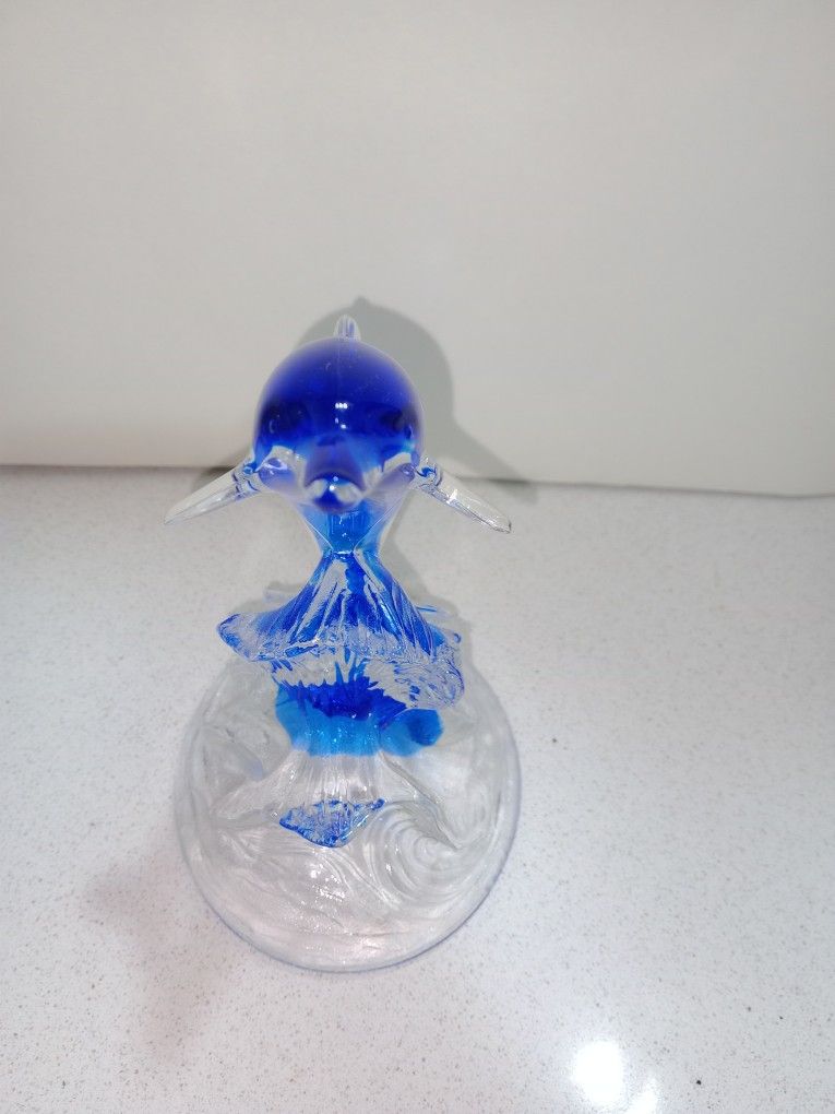 Crystal Dolphin Statue