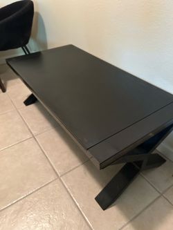 Black X Base Coffee Table