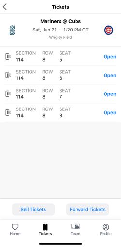 Cubs Vs Mariners Tickets 6/21