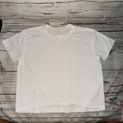 lululemon athletica White Perforated Crew Tee