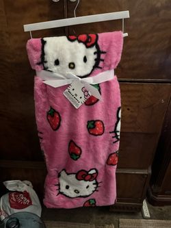 Hello Kitty Pink Strawberry Blanket